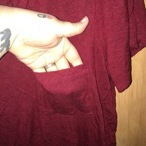 Charlotte Russe- Red tee shirt with pocket- 2X